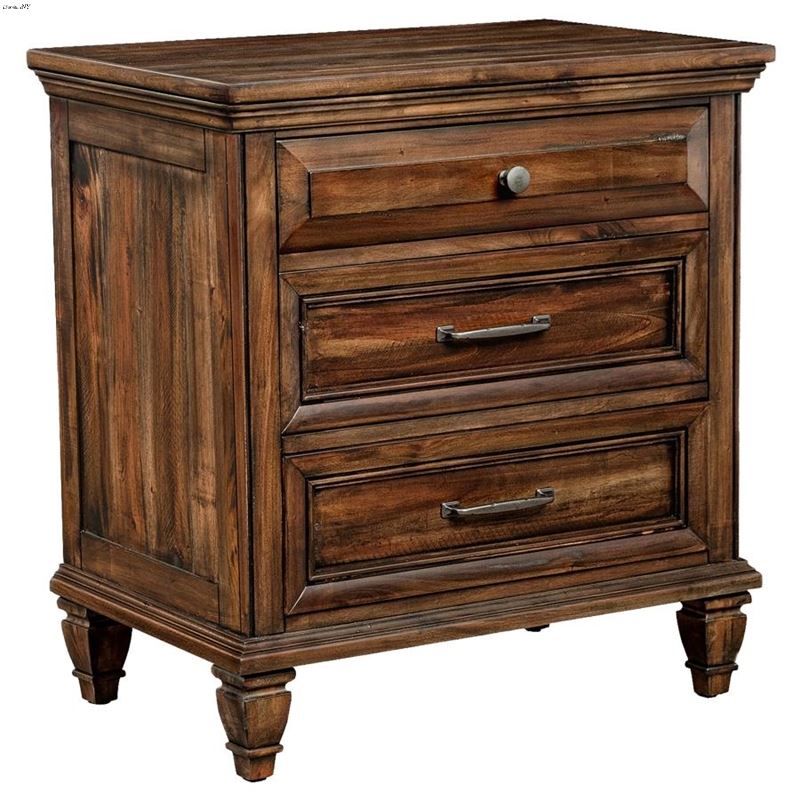 Coaster Avenue Burnished Brown Nightstand 223032