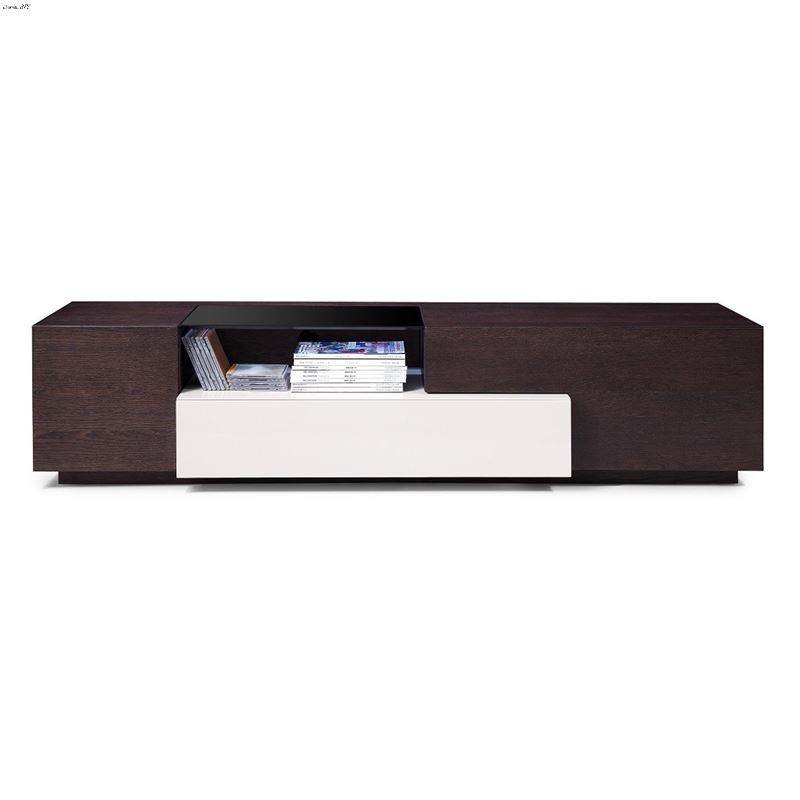 Modern TV015 Brown Oak and Grey lacquer TV Stand