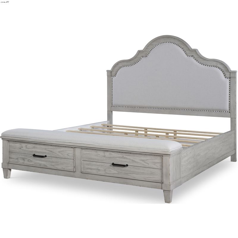 Belhaven Cal King Upholstered Panel Bed w/Storage