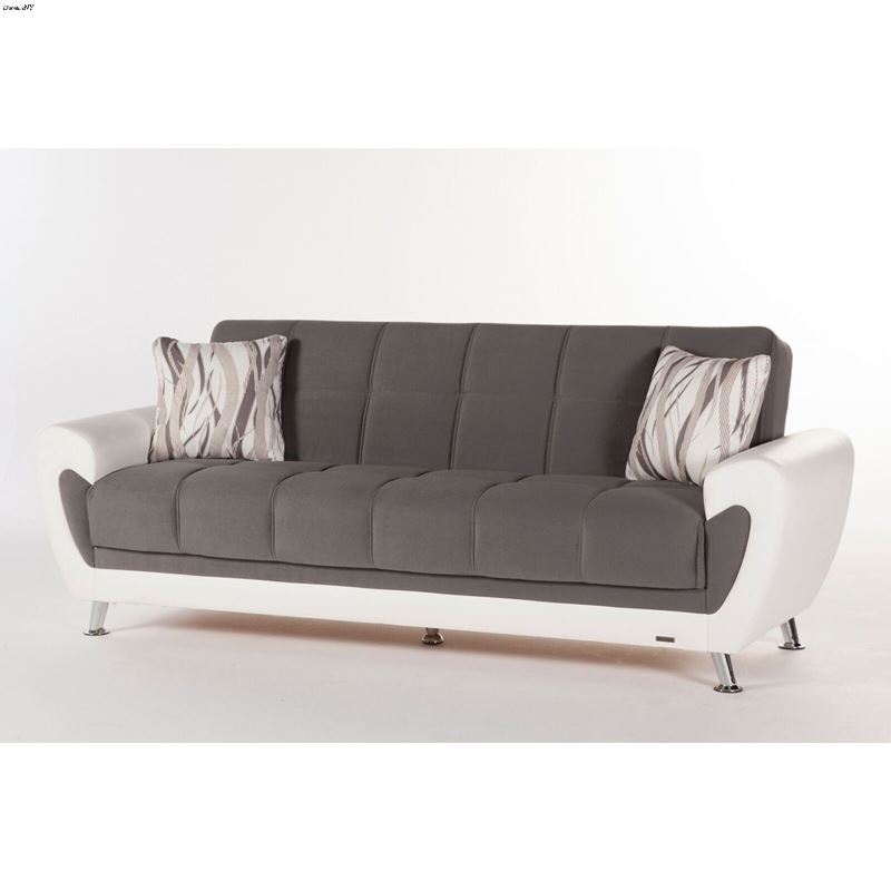 Duru Sofa Bed in Plato Dark Gray-2