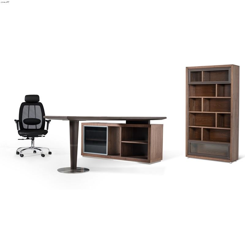 Lincoln - Modern Office Desk and Side Storage Cabi