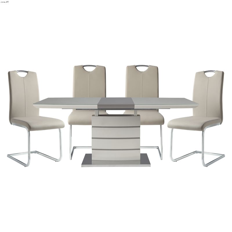 Glissand 5pc Grey Dining Set 5599-71*5 by Homelega