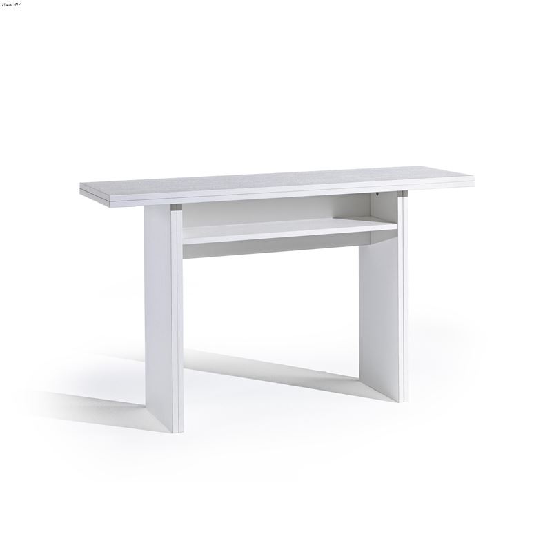 Ritz White Wood Grain Console /Dining Table by Cas