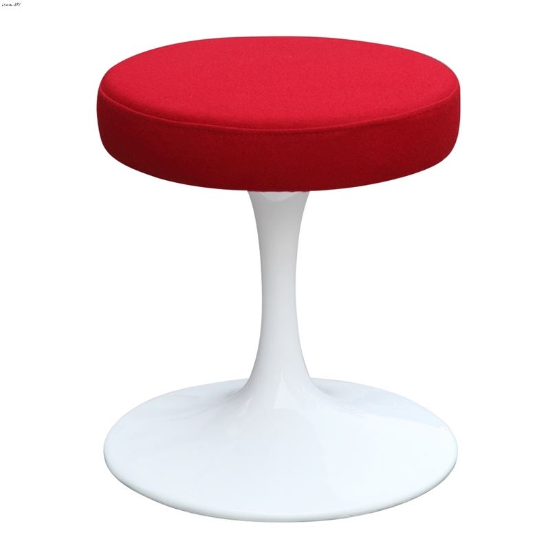 Red and White 16" Flower Stool Chair FMI9251