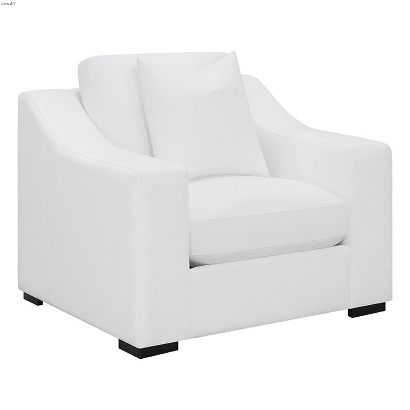 Ashlyn White Fabric Chair 509893