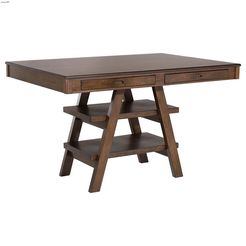 Dewey Walnut Rectangle Counter Height Dining Table