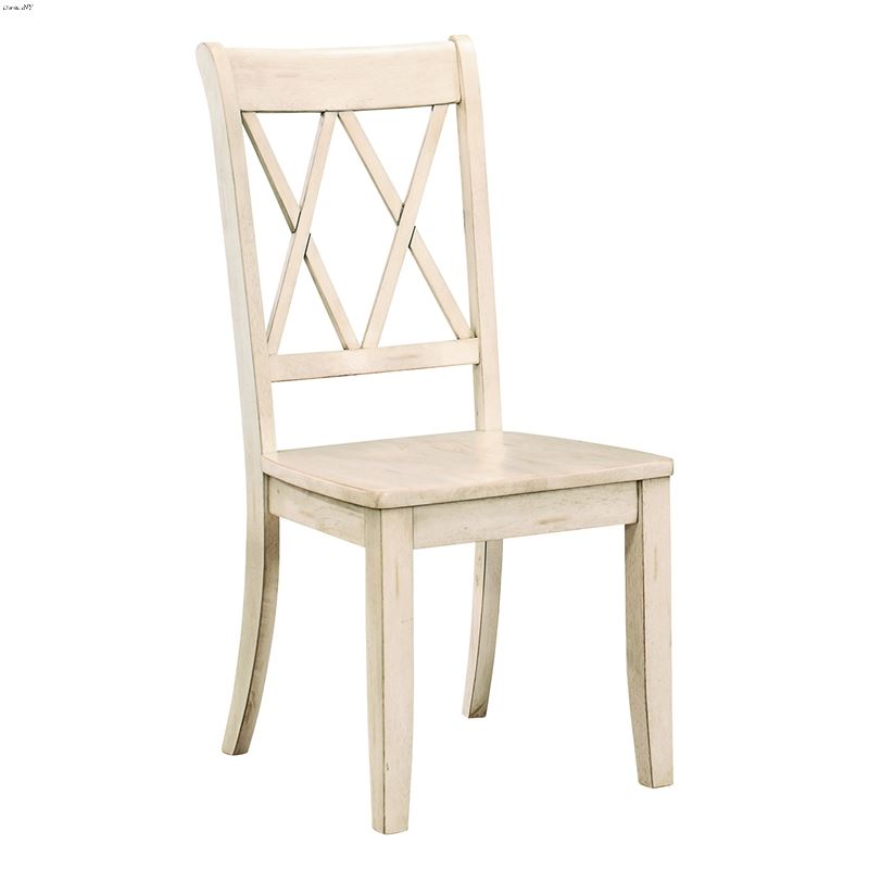 Janina Sand Thru White X-Back Dining Side Chair 55