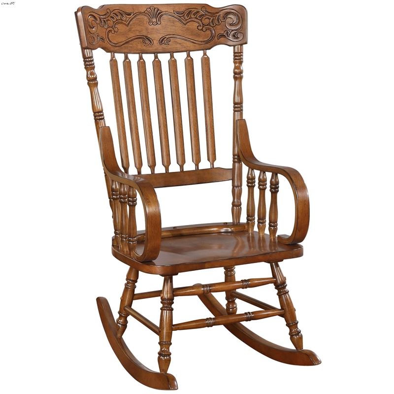 Warm Brown Wood Windsor Back Rocking Chair 600175