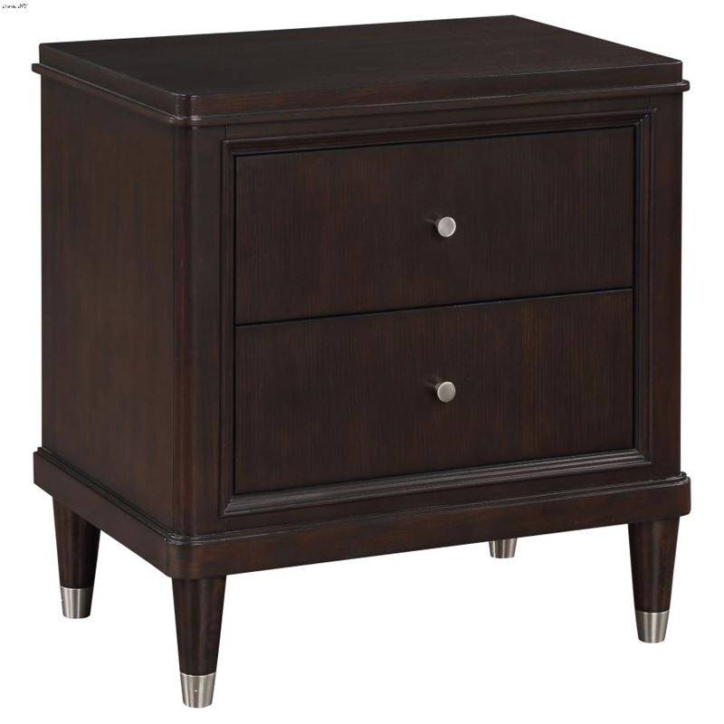 Emberlyn Rich Brown 2 Drawer Nightstand 223062