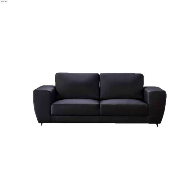 Julie Modern Black Leather Sofa