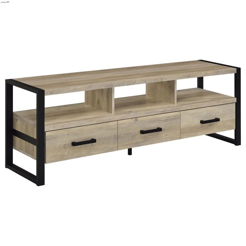 James Distressed Pine 60 inch 3 Drawer TV Stand 70