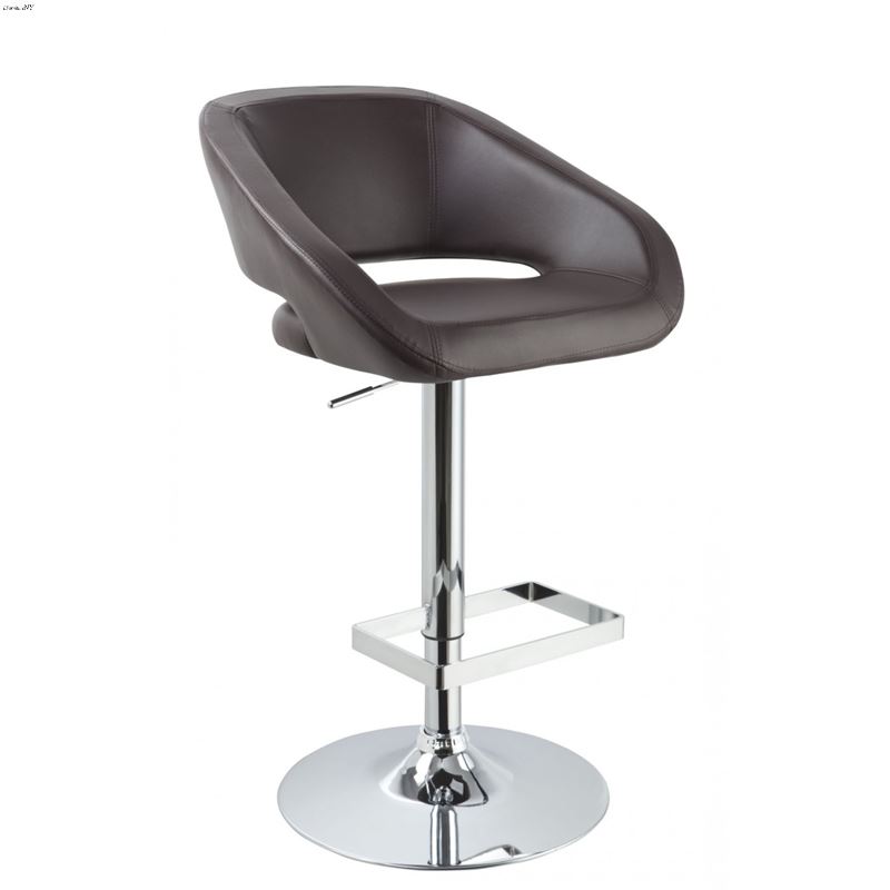 T1173 Brown - Eco-Leather Contemporary Barstool