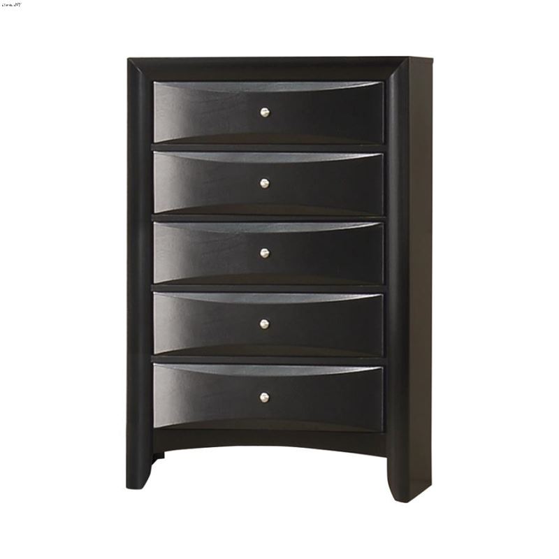 Briana Black 5 Drawer Chest 200705