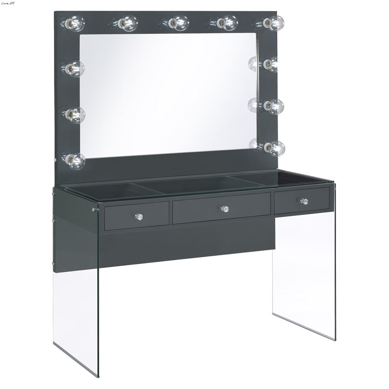 Afshan Grey Vanity Set with Lighting Mirror 935923