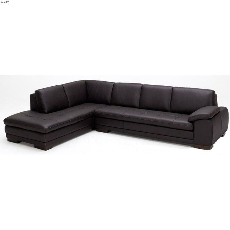 625 Brown Modern Italian Leather Sectional