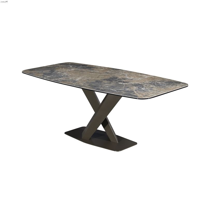 Elegance Moka Ceramic Top Fixed Table