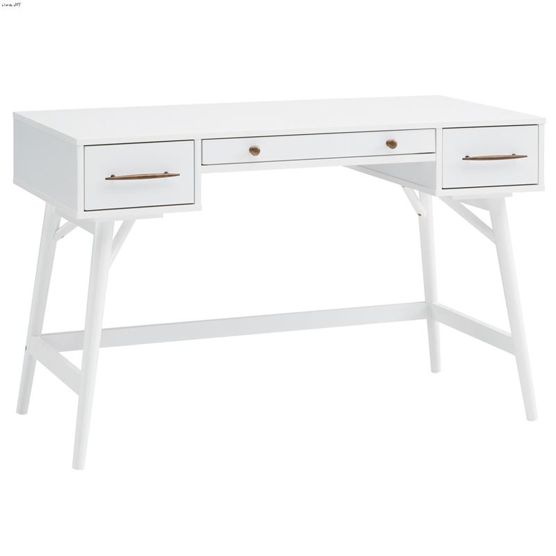 Mugga 47 inch White 3-Drawer Writing Desk 800745