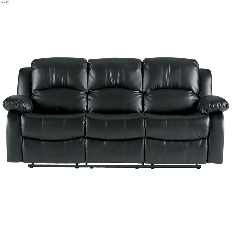 Granley Black Reclining Sofa 9700BLK-3 by Homelega