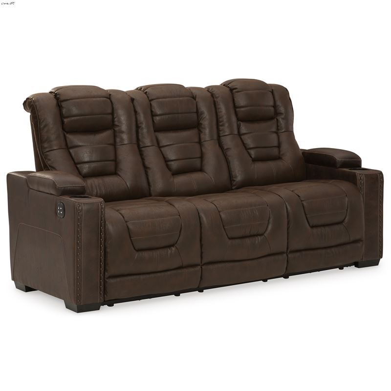 Owner's Box Thyme Leather Power Reclining Sofa