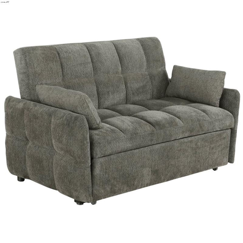 Cotswold Brown Full Size Tufted Sleeper Loveseat B