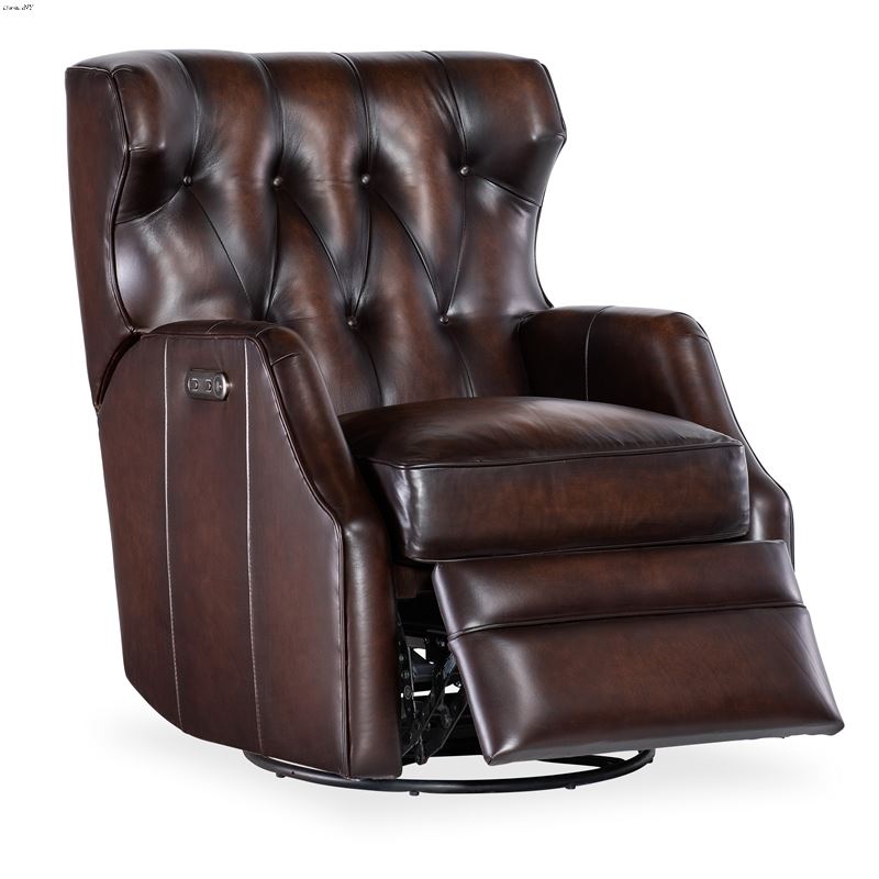 Henderson Vortex Leather Power Swivel Glider Recli