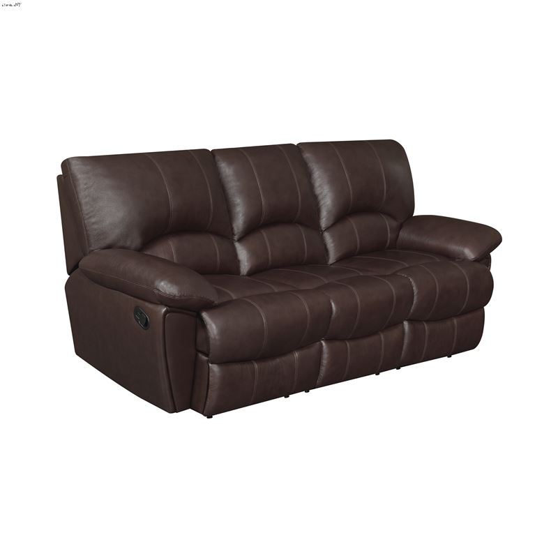 Clifford Chocolate Leather Reclining Sofa 600281