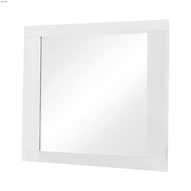 Felicity Glossy White Rectangular Mirror 203504
