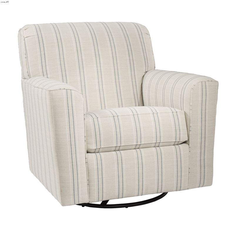 Alandari Beige and Grey Swivel Accent Chair 98909