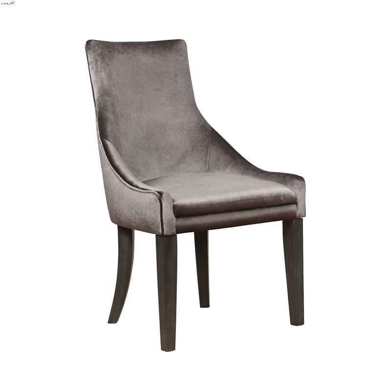 Phelps Grey Velvet Demi Wing Dining Chair 121714 -
