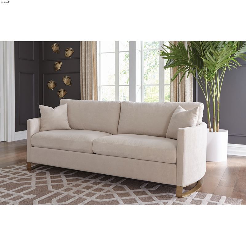 Corliss Beige Fabric Sofa with Arched Arms 508821 By Coaster