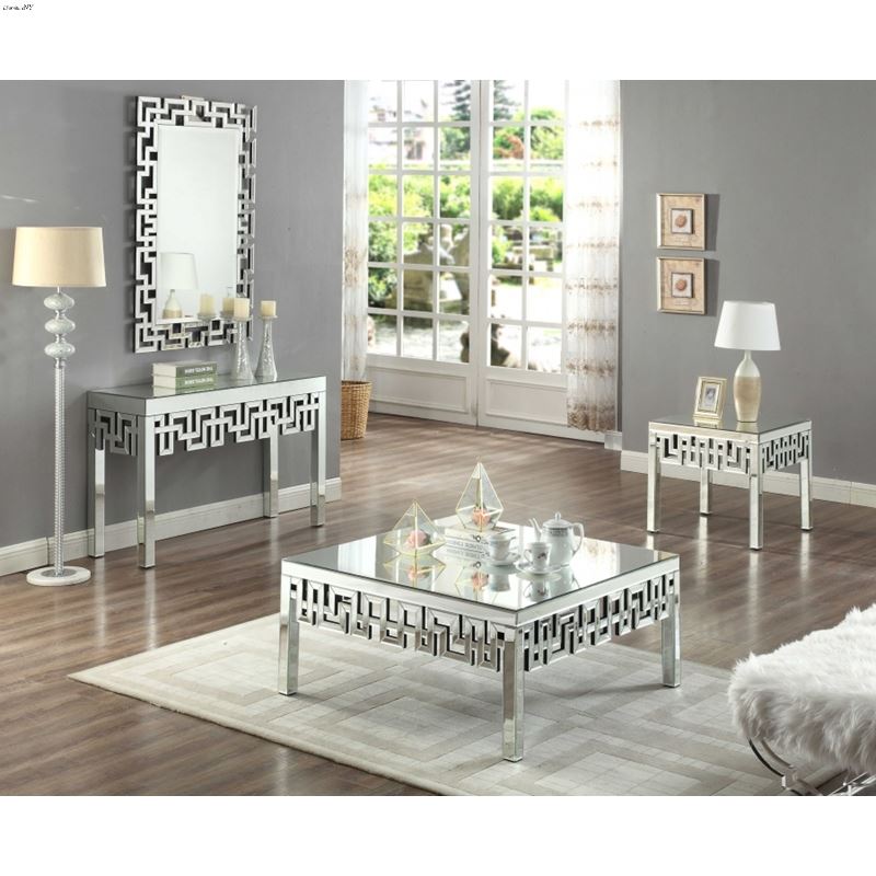 Aria Mirrored Occasional Table Collection