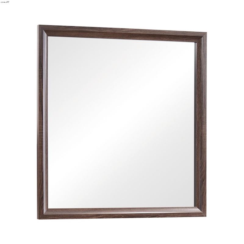 Brandon Warm Brown Rectangle Framed Mirror 205324