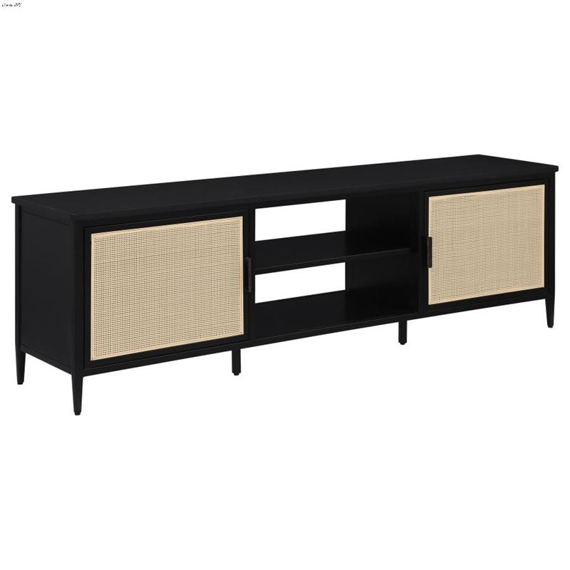 Amherst Black 70 inch Metal TV Stand Media Console