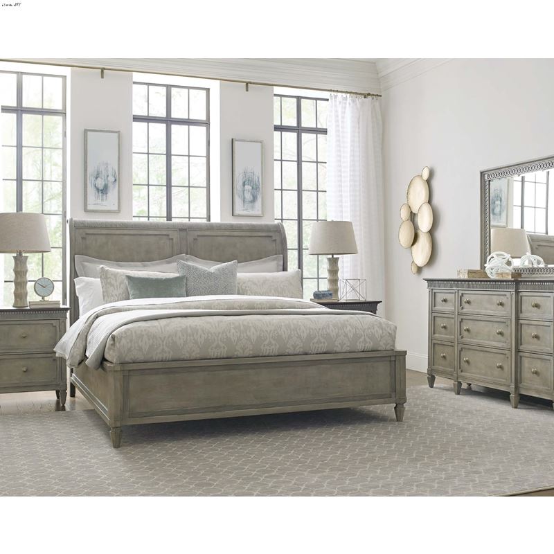 The Savona Collection 5pc Anna Sleigh Queen Bedroo