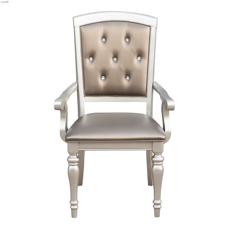 Orsina Silver Upholstered Dining Arm Chair 5477NA