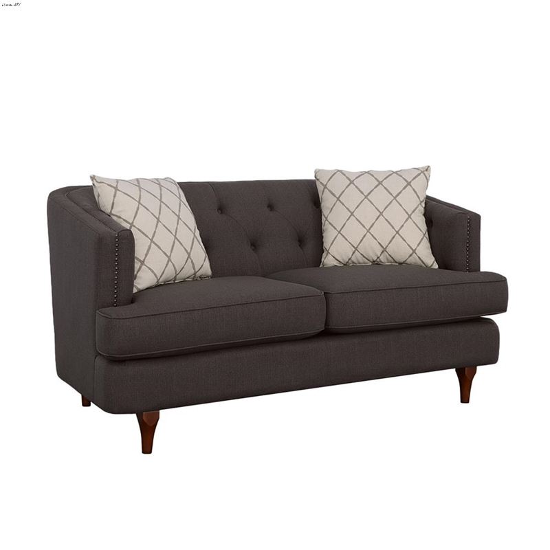 Shelby Grey Tufted Loveseat 508952