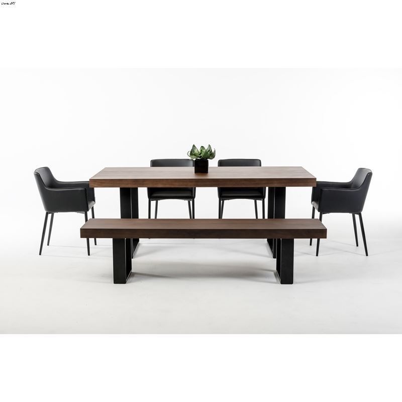 Modrest Lola Modern Wenge and Walnut Dining Table