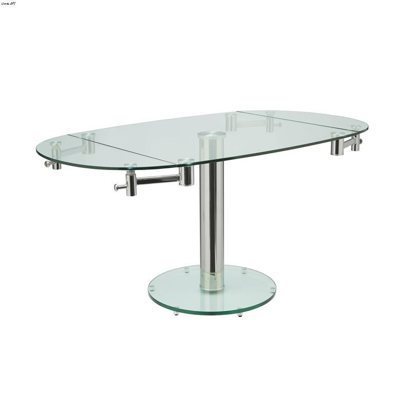 Thao Clear Glass Extendable Dining Table by Casabi