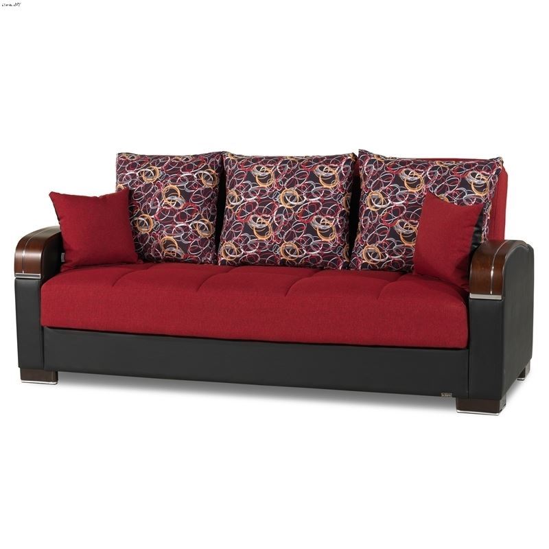 Mobimax Red Fabric Fabric Sofa Bed