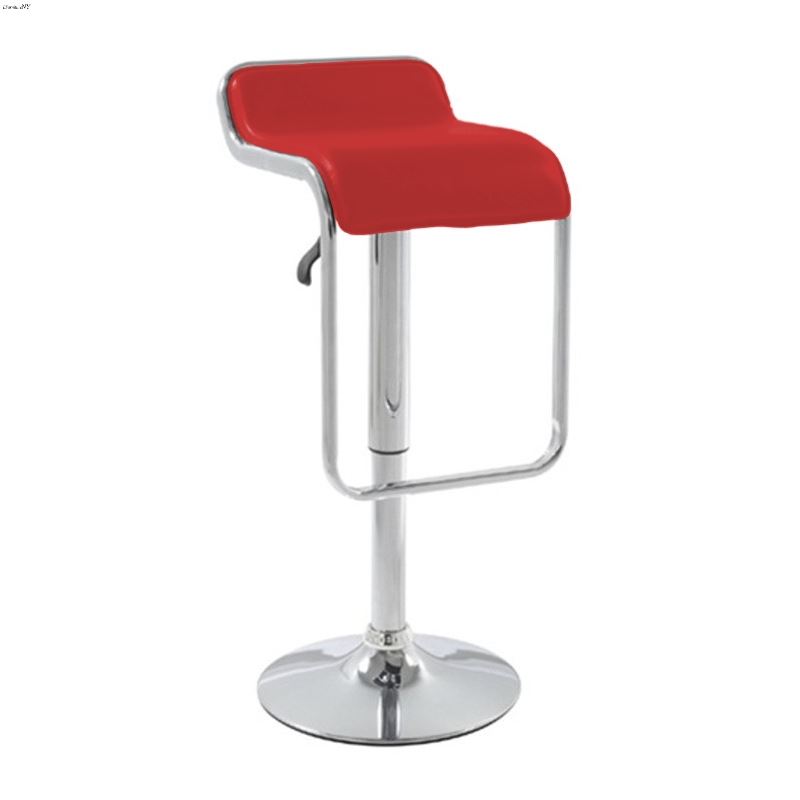 Flat Bar Stool Chair Red by Fine Mod Imports