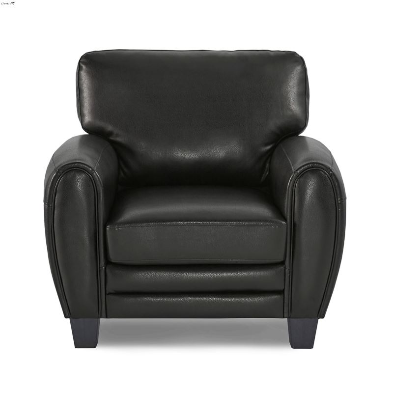 Rubin Black Bonded Leather Chair 9734BK-1