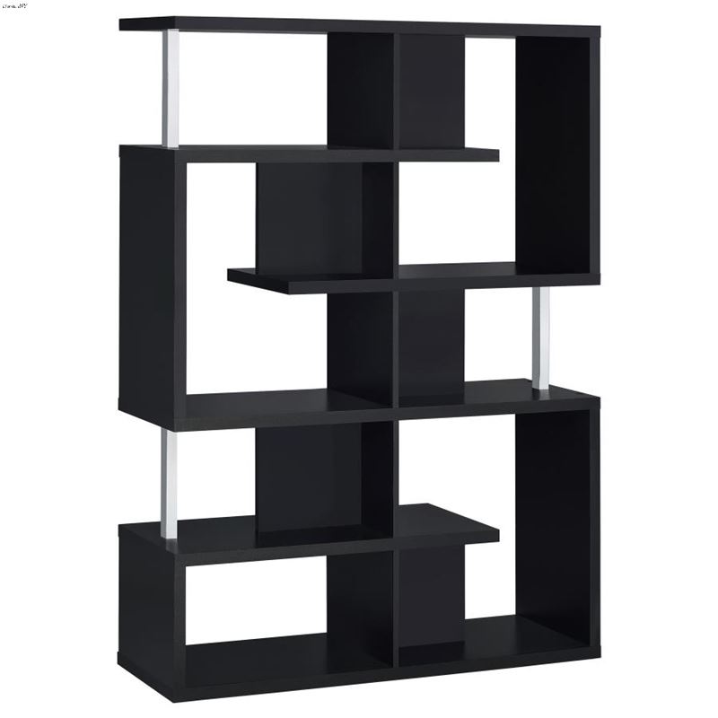 Hoover Black Contemporary 5 Tier Bookshelf 800309