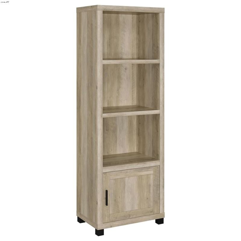 Sachin Distressed Pine 3 Shelf Media Tower 707746