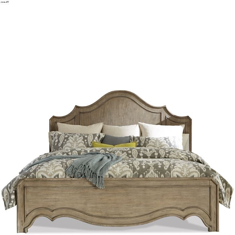 The Corinne Panel Bed in Acacia Finish By Riversid