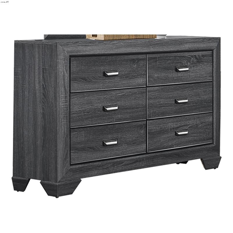 Beechnut Grey Finish 6 Drawer Dresser 1904GY-5 by