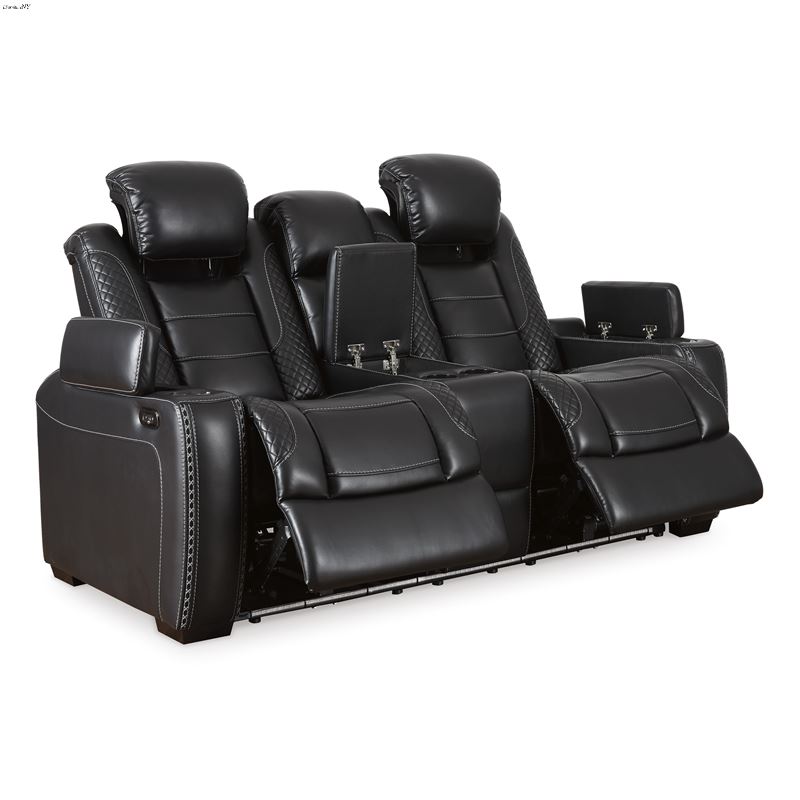 Party Time Midnight Power Reclining Loveseat with