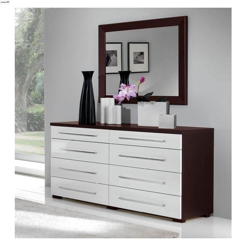 Luxury Modern 8 Drawer Double Dresser by MCS Italy