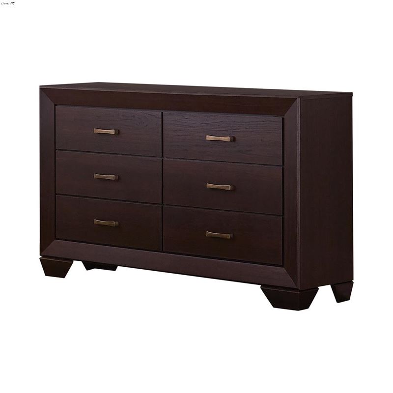 Kauffman Dark Cocoa 6 Drawer Dresser 204393