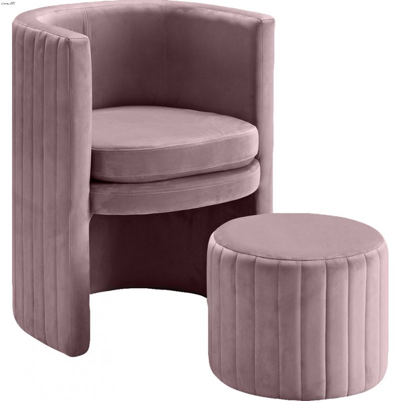 Selena Pink Velvet Upholstered Tufted Accent Chair