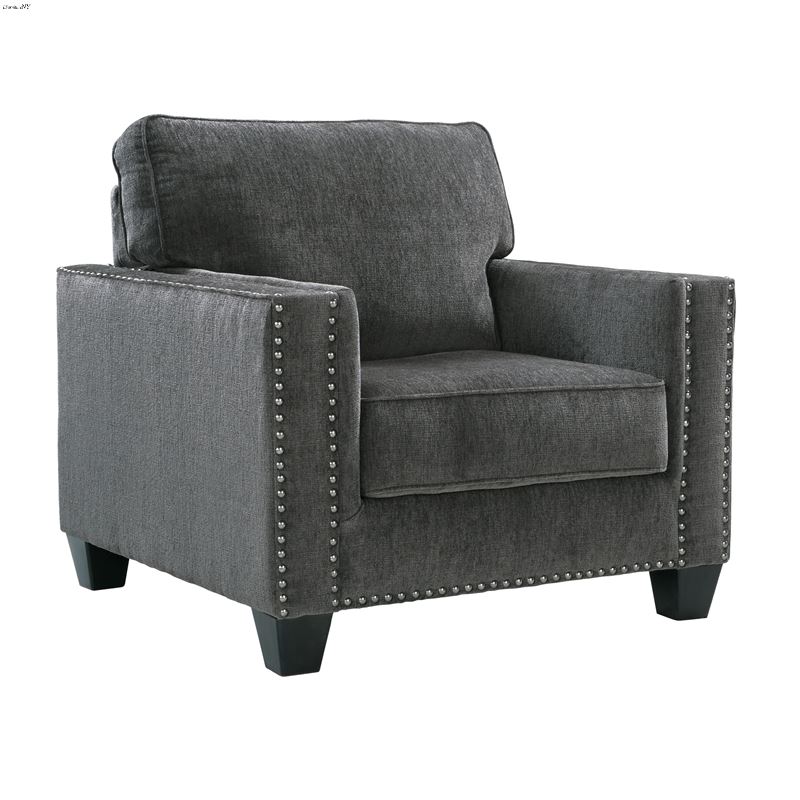 Gavril Smoke Grey Fabric Nailhead Chair 43001